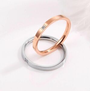  metal allergy correspondence pairing . approximately ring zirconia (CZ) thin present (9 number ~22 number ) surgical stainless steel 316L lady's men's new goods 