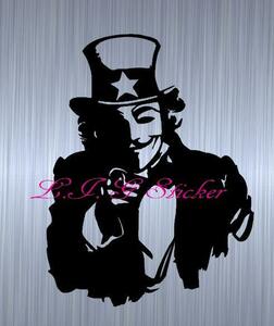 アイロンプリント Uncle Sam ③ アノニマス オリジナル Tシャツ パーカー シャツ 服 アイロンシート アメリカ アンクルサム　anonymous