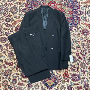 新品　未使用　激安　タグ付き ダブルスーツ　上下セットアップ　サイズA6 ノーベンツ　2タック　礼服　アジャスター付き