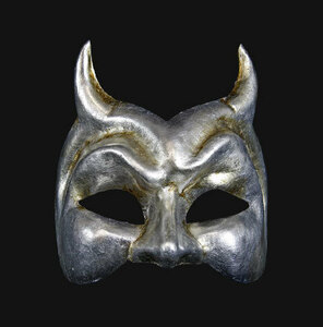 Venetian mask Diavolo Silver