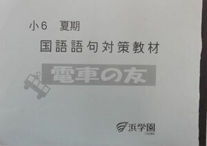 浜学園 (2017年度) 小6 夏期　国語語句対策教材 【電車の友】