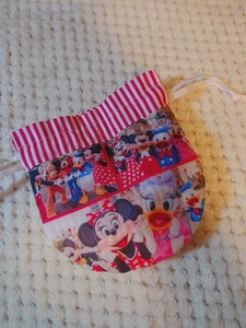 丸型巾着 ミキフレ ハンドメイド