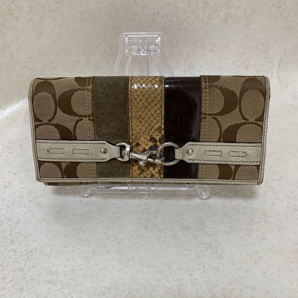COACH シグネチャー 長財布 コーチ コーチ長財布 ヘビ柄