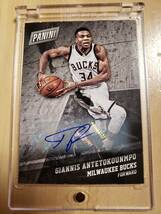 SSP サイン 2017 -18 Panini Black Friday GIANNIS ANTETOKOUNMPO Auto / ヤニス アンテトコウンポ Autograph_画像7