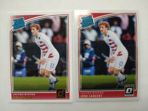 値下げ PANINI 2018-19 DONRUSS SOCCER RATED ROOKIE No.200 JOSH SARGENT BASE OPTIC 2枚セット 特価即決 ジョシュ サージェント