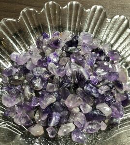 ◆高品質 ウルグアイ産・アメジスト 紫水晶 天然石 さざれ石 細石 ナチュラルクォーツ ② 約125g 送料無料♪