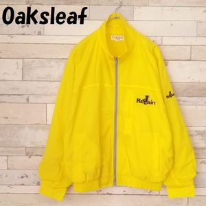 【人気】Oaksleaf/オークスリーフ J Regain 刺繍ロゴ 裏地メッシュ ナイロンジャケット イエロー サイズM/A104