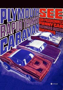 ポスター★1970 「Plymouth Rapid Transit Caravan」★プリムス/ロードランナー/Mopar/モパー/クーダ/ダスター