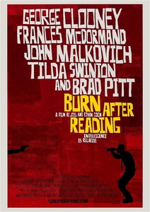 US版ポスター『バーン・アフター・リーディング』（Burn After Reading）★コーエン兄弟/ブラッド・ピット/ジョージ・クルーニー