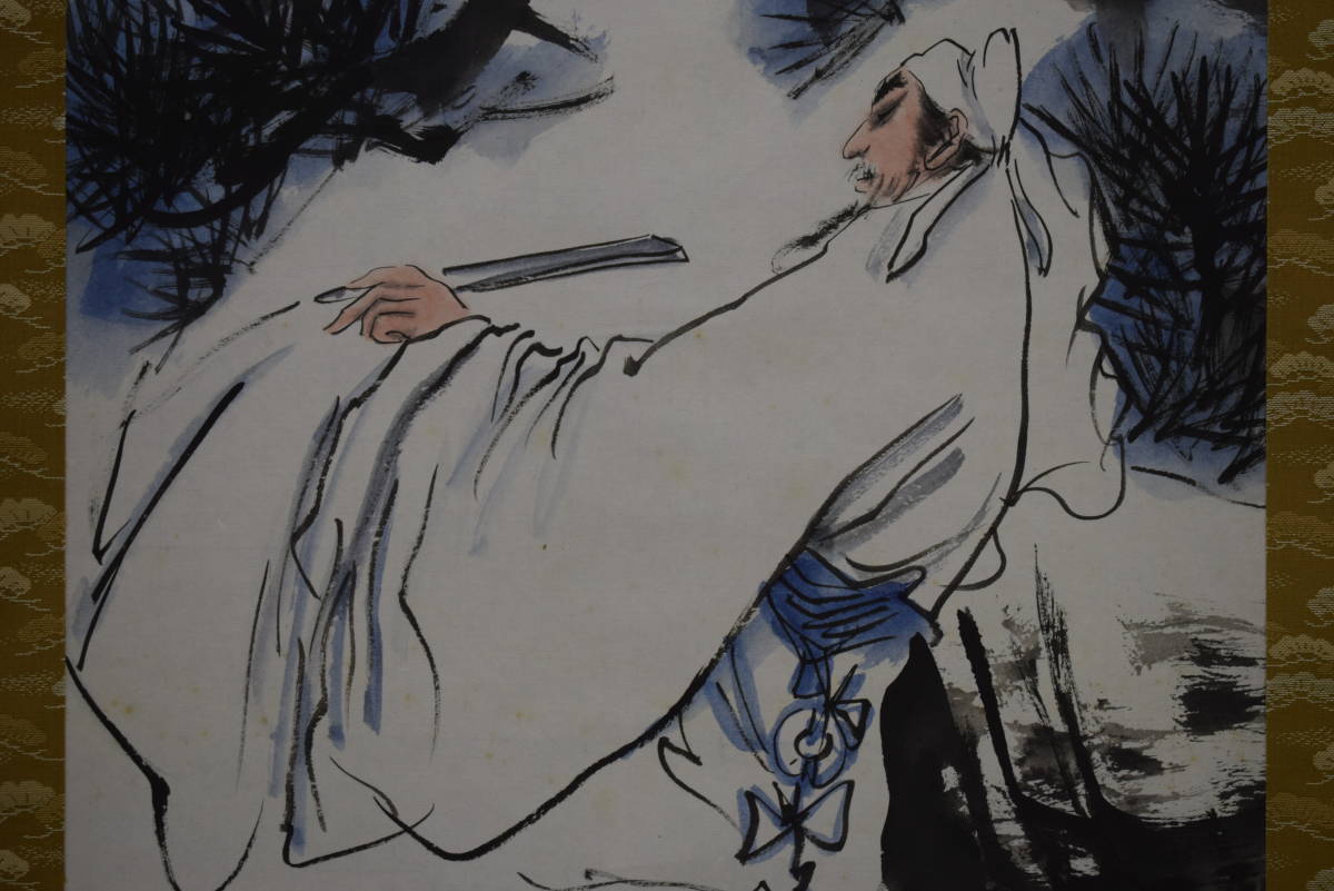 [Inconnu] // Auteur inconnu / Figure Takushi / Peinture chinoise / Peinture Tang / Rouleau suspendu Hotei HI-47, Peinture, Peinture japonaise, personne, Bodhisattva