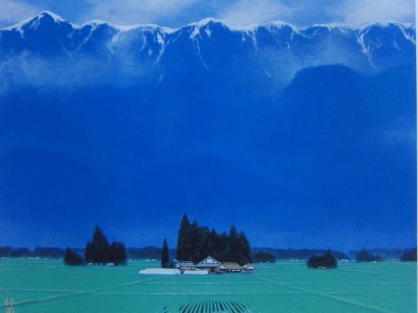 Murata Rinzo, Wolken ziehen in Azumino auf, Äußerst seltenes gerahmtes Gemälde, Neuer Rahmen inklusive, Kostenloser Versand, yoshi211, Malerei, Ölgemälde, Natur, Landschaftsmalerei