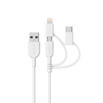 [au +1 collection SELECT] Anker PowerLine II 3-in-1 ケーブル 0.9m RS9Q001W アンカー 3in1 USBケーブル 90㎝ au スマートフォン_画像4
