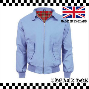 英国製 HARRINGTON JACKET スイングトップ ハリントンジャケット MODS モッズ ジャケット イギリス uk england イングランド 水色 Lの画像1