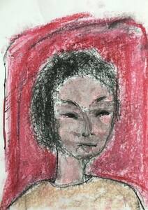 Art hand Auction Painter hiro C Shut up your love, artwork, painting, pastel painting, crayon drawing