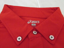 XOサイズ USED きれい asics A77 半袖 ボタンダウン ポロシャツ ジャケット XA352G アシックス ロンドン五輪記念モデル_画像3