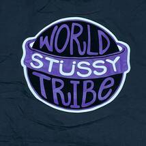 【L】USA正規品 Stussy ステューシー WAORLD TRIBE ワールドトライブ 半袖 Tシャツ チャコールグレー 紫 USA正規品 ストリート 西海岸 (27)_画像2