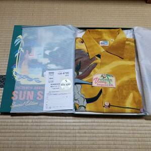 2017年　SUN SURF　サンサーフ　S　雷神　アロハシャツ　和柄　SS37575　アロハ　スペシャル　Hawaiian shirt　日本画　浮世絵　風神雷神