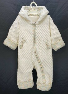 ap1559 * new goods * Sweetgirl Suite girl baby clothes 80 size ivory zipper ear attaching hood buggy all pretty ....