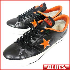  prompt decision * made in Japan CONVERSE*25cm one Star Converse men's 6.5 leather sneakers black Halloween original leather all Star real leather allstar records out of production 