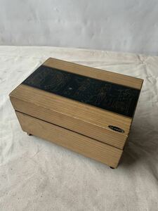 オルゴール付 デザインが素敵な木製ケース木箱 宝石箱アクセサリー小物入れ古道具インテリアディスプレイアンティークビンテージ収納レトロ