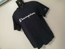 kkyj4975 ■ Champion ■ チャンピオン Tシャツ カットソー トップス 半袖 コットン ダークネイビー 濃紺 L_画像1