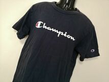 kkyj4975 ■ Champion ■ チャンピオン Tシャツ カットソー トップス 半袖 コットン ダークネイビー 濃紺 L_画像2