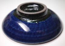 倣ペルシャ藍釉　コバルト　最高級茶豆皿　海のシルクロード_画像4