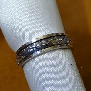 SR2021 ring silver 925. ring 15 number spinner ring free shipping 
