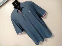 kkaa628 ■ NIKE ■ ナイキ ゴルフ ポロシャツ カットソー トップス 半袖 スモーキーブルー 水色 M_画像1