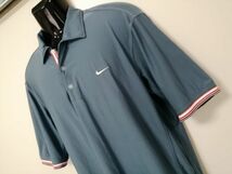 kkaa628 ■ NIKE ■ ナイキ ゴルフ ポロシャツ カットソー トップス 半袖 スモーキーブルー 水色 M_画像4