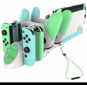 Joy-Con 充電スタンド 4台ジョイコン 2台プロコン (グリーン)