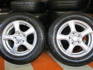 205/65R15 94H 2015年製未使用新品DUNLOP 夏タイヤ 5H PCD114.3アルミホイール付2本セット☆☆☆