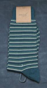 [ новый товар ] размер :ONE SIZE J.CREW J Crew Striped dress socks носки полоса рисунок DARK MOSS/NAVY