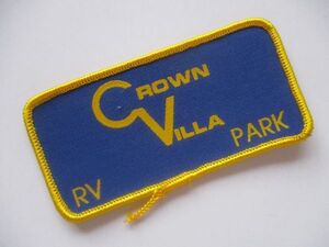 ビンテージ CROWN VILLA CV クラウンヴィラ パーク ロゴ プリント ワッペン/企業 パッチ 刺繍 USA 古着 アメリカ カスタム ① 484