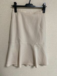 ベージュAラインフレアスカート　W98 【TT324】