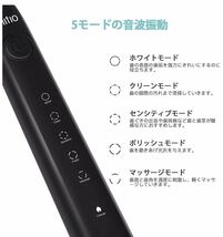 電動歯ブラシ 充電式 替えブラシ 音波歯ブラシ 歯ブラシ 音波式電動歯ブラシ 電動歯ブラシ 歯ブラシ ハブラシ INITIO 音波歯ブラシ USB充電_画像6