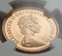 1982 イギリス エリザベス2世 1/2sov 金貨 NGC PF70UC 最高鑑定品！！_画像5