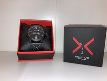 新品　KONXIDO 腕時計 メンズ 日本製クォーツムーブメント レザーベルト 日付表示 アナログウォッチ 防水腕時計 【送料800円から_画像1