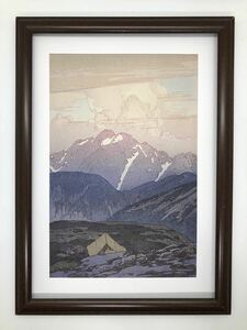  Yoshida . Japan Alps 10 two .. mountain. morning A4 poster transportation for amount attaching hobby toy name . goods interior collection miscellaneous goods 