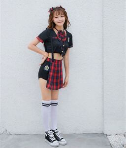 チアガール 制服 ヘソ出し コスチューム 衣装 ダンサー コスプレLL