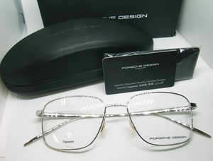 PORSCHE DESIGN 正規品 眼鏡フレーム メガネ P8372-C ポリッシュシルバー 銀縁 チタン 軽量