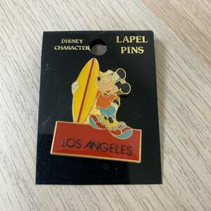  Mickey surfing!LOS ANGELES badge. cardboard attaching beautiful goods / approximately 30 year front. thing 
