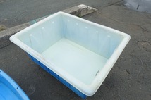 静岡県発　２台セット　プラ舟　生け簀　200L/100L　サンコー　大型　水槽　排水穴有 コンテナ　っ樹脂　プラコンテナ　_画像5