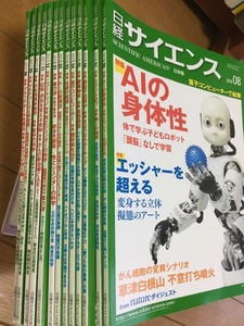  Nikkei science 2017 year 8 month number ~2018 year 8 month number (13 pcs. set ) Nikkei science company appendix 3 point attaching 