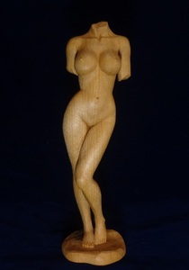  exhibitior work [ venus ] original tree sculpture art toruso.. art art woman hand made pine hand carving sculpture 