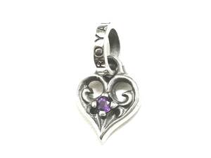 * genuine article regular goods Royal Order Small Allegra Heart w/ Amethyst small a leg la Heart amethyst pendant top silver 925*