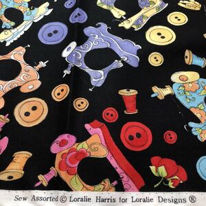 ロラライハリス Sew Assorted 黒 生地