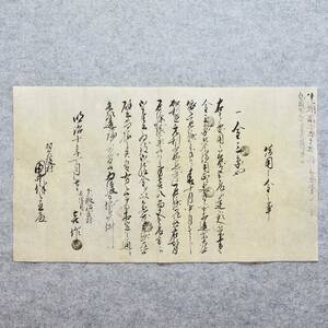 古文書 明治十年 借用申金之事 下鍛冶屋村 羽ヶ榎村 未解読 詳細不明 新潟県