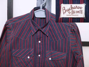 ビンテージ 60s ビッグスミス バッカルー ストライプ柄 マチ付き ウエスタン シャツ / VINTAGE BIG SMITH Buckaroo WESTERN SHIRT