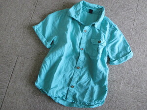 *baby Gap Gap linen cotton short sleeves shirt 110*G